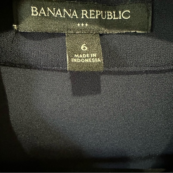 Banana‎ Republic Blue V-Neck Sheath Dress Short Sleeve - Picture 6 of 6